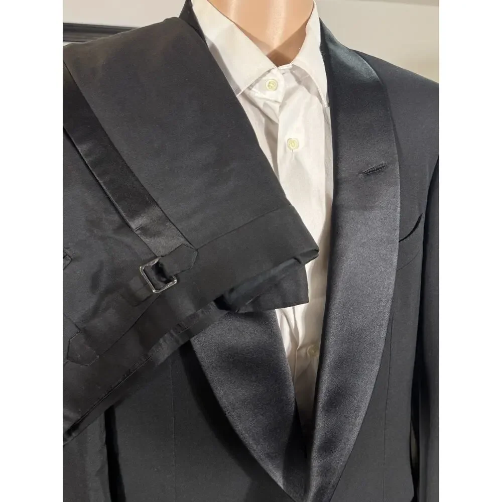 Tom Ford Shawl Lapel Tuxedo Black Wool Mohair 52 42R 36x32 Trousers Windsor